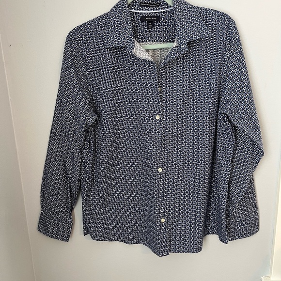 Lands' End Blue Button Down Shirt - Picture 1 of 10
